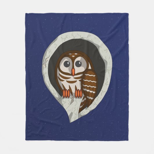 Selene de Uil Fleece Deken (Voorkant)