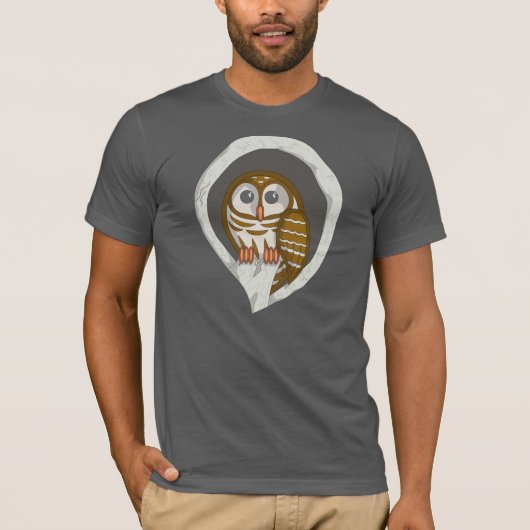 Selene de Uil Heren Donker T-shirt (Voorkant)