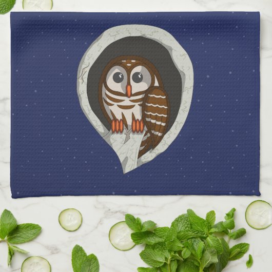 Selene de Uil Keukenhanddoek (Gevouwen)