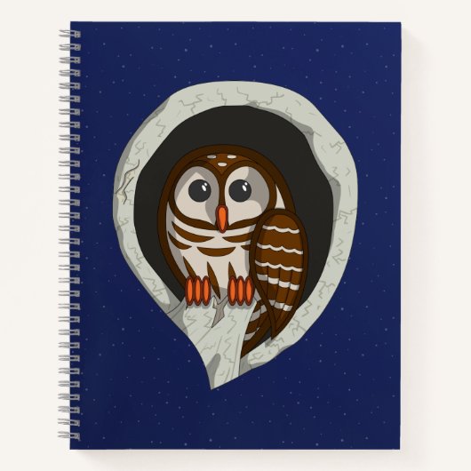 Selene de Uil Spiraal Notebook Notitieboek (Voorkant)