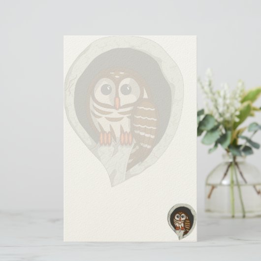 Selene de Uil Stationery Briefpapier (Staand voorkant)