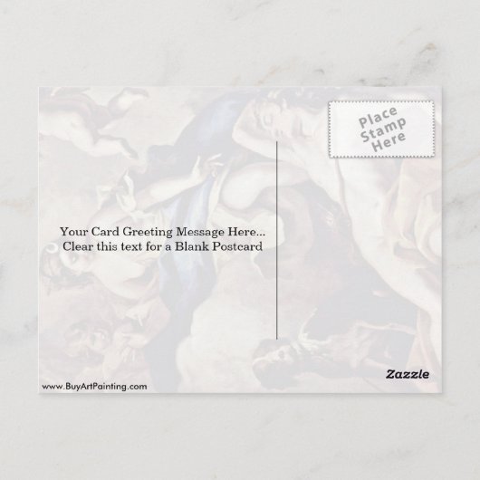 Selene en Endymion, van Sebastiano Ricci Briefkaart (Achterkant)