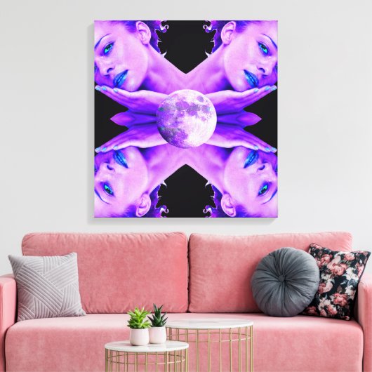 Selene Moon Goddess Canvas Afdruk (Insitu (Woonkamer))