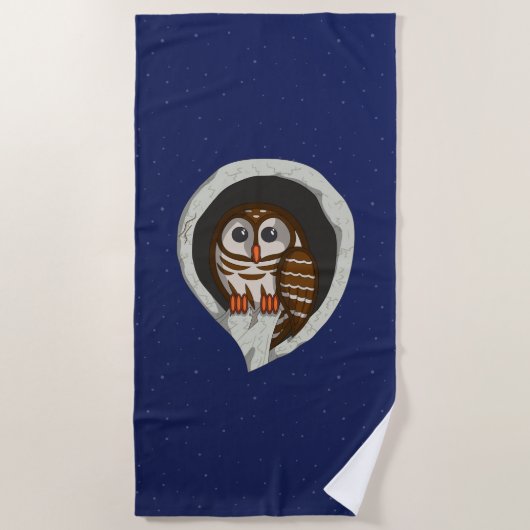 Selene the Owl Beach Towel Strandlaken (Voorkant)