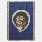 Selene the Owl Throw Blanket Deken (Voorkant Verticaal)
