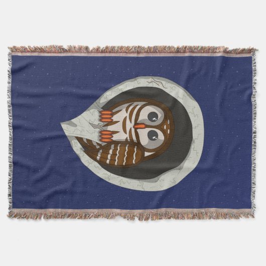 Selene the Owl Throw Blanket Deken (Voorkant)