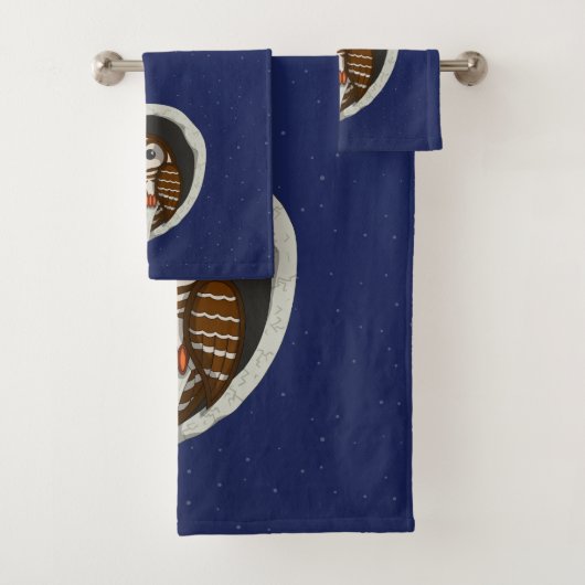 Selene the Owl Towel Set Bad Handdoek (Insitu)