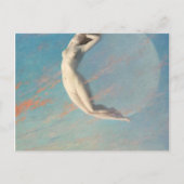 Selene van Albert Aublet 1880 vrouw en maan Briefkaart (Voorkant)