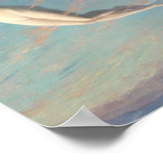 Selene van Albert Aublet 1880 vrouw en maan Poster (Hoek)