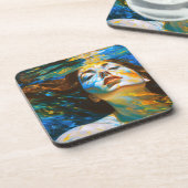 "Selene" - Vrouwen in het water Bier Onderzetter (Linkerzijde)