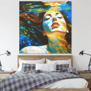 "Selene" - Vrouwen in het water Canvas Afdruk