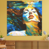 "Selene" - Vrouwen in het water Canvas Afdruk (Insitu (Woonkamer))