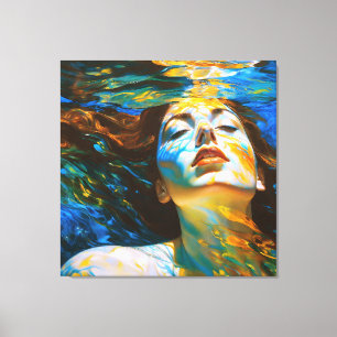 "Selene" - Vrouwen in het water Canvas Afdruk