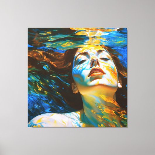 "Selene" - Vrouwen in het water Canvas Afdruk (Voorkant)