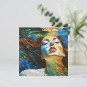 "Selene" - Vrouwen in het water Feestdagenkaart (Staand voorkant)