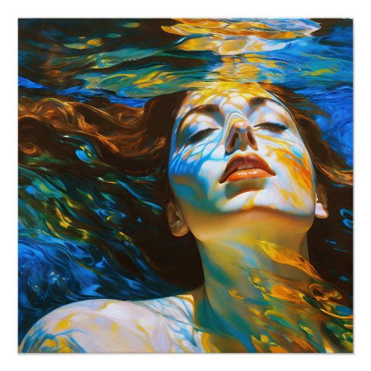 "Selene" - Vrouwen in het water Perfect Poster (Voorkant)