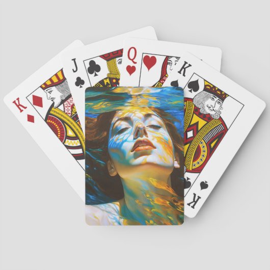 "Selene" - Vrouwen in het water Pokerkaarten (Achterkant)