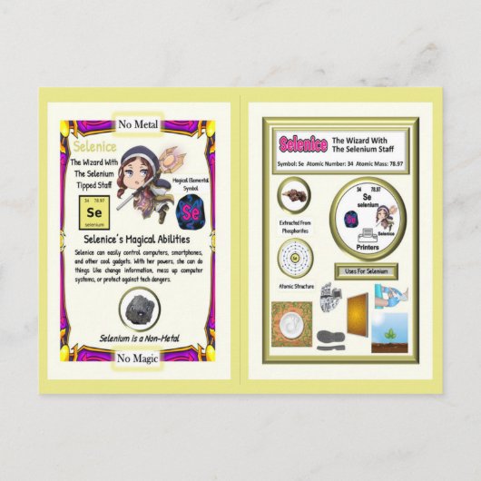 Selenice Wizard - Selenium-element Briefkaart (Achterkant)