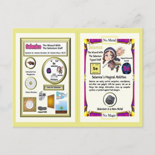 Selenice Wizard - Selenium-element Briefkaart (Voorkant)