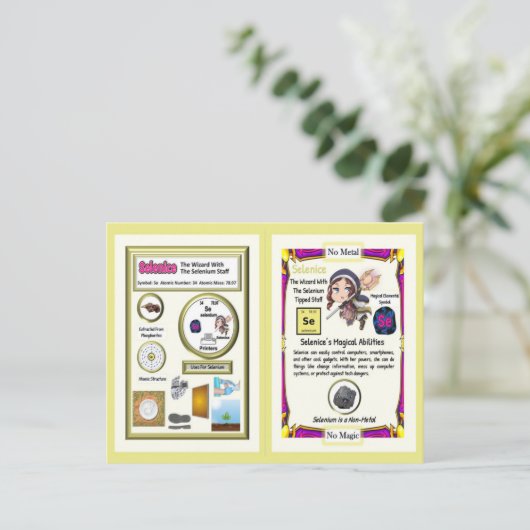 Selenice Wizard - Selenium-element Briefkaart (Staand voorkant)