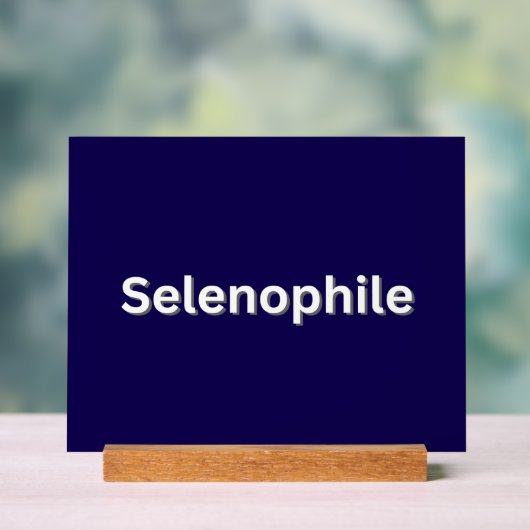 Selenophile Moon Lover Acryl Bord (Neutraal)