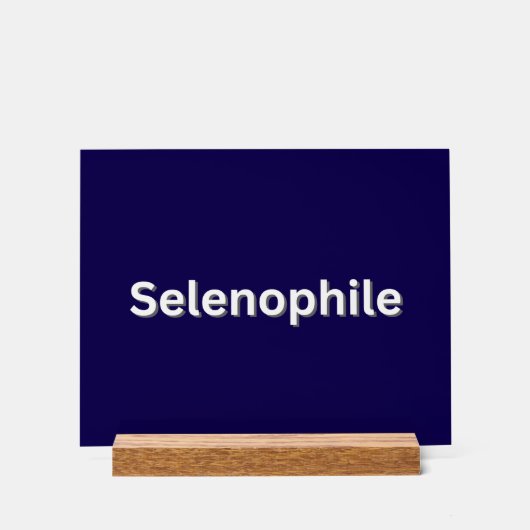 Selenophile Moon Lover Acryl Bord (Voorkant)