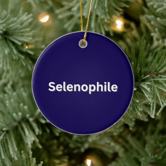 Selenophile Moon Lover Keramisch Ornament (Boom)
