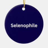 Selenophile Moon Lover Keramisch Ornament (Voorkant)