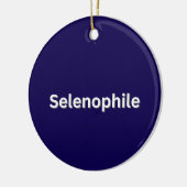Selenophile Moon Lover Keramisch Ornament (Links)