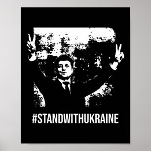 Selenskyj Sta Met Oekraine Stop Oorlog Steun Oekra Poster