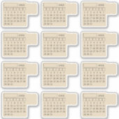 Self Adhesive Index Tabs Monthly Generic Calendar Sticker (Voorkant)