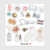 Self Care Aesthetics Lifestyle Bullet Journal Sticker (Vel)