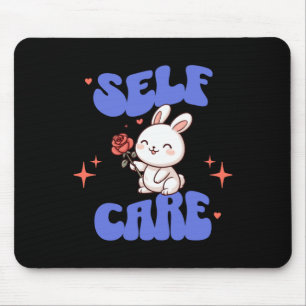 Self Care Amerikaanse Traditionele Roos Bunny Stic Muismat