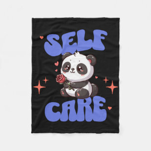 Self Care Amerikaanse Traditionele Roos Panda Stic Fleece Deken