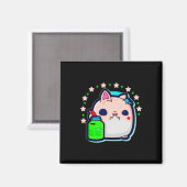 Self Care Cat Sticker Magneet (Voorkant / Achterkant)