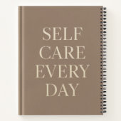 Self Care Every Day" Inspirational School Notebook Notitieboek (Achterkant)