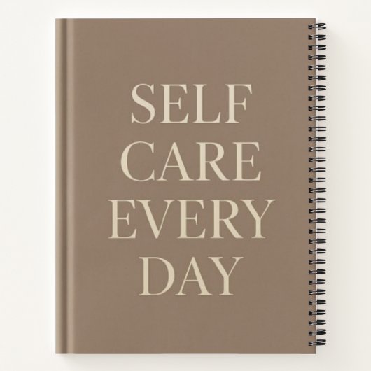 Self Care Every Day" Inspirational School Notebook Notitieboek (Achterkant)