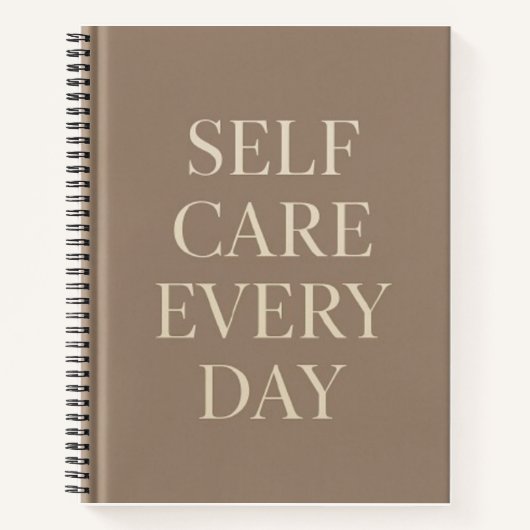 Self Care Every Day" Inspirational School Notebook Notitieboek (Voorkant)