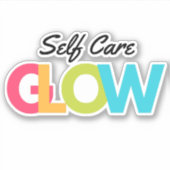 Self Care Glow Mental Health Journal Sticker (Voorkant)