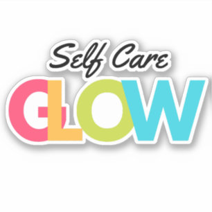 Self Care Glow Mental Health Journal Sticker