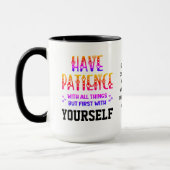 Self-Care HAVE PATIENCE Inspirerend offerte Mok (Links)