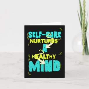 Self Care Healthy Mind Sticker Kaart