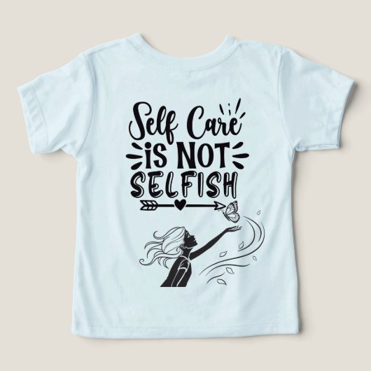 "Self Care is Not Selfish" Inspirational Graphic  (Design achterkant)