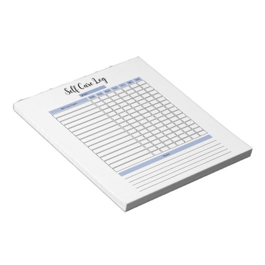 Self Care Log-Notitieblok Notitieblok (Schuin)