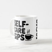 Self-Care Sips Coffee Mok (Voorkant links)