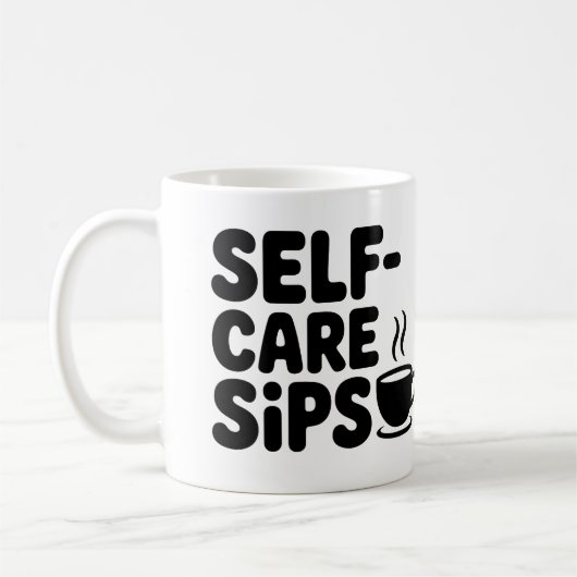 Self-Care Sips Coffee Mok (Links)
