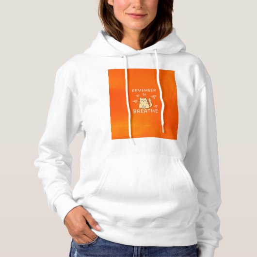 Self Care Tip - Vergeet niet om te ademen Hoodie (Voorkant)