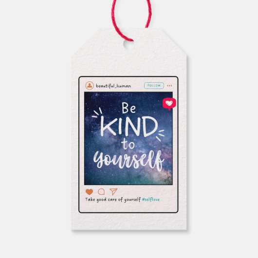 Self Care Tip - Wees aardig voor jezelf Cadeaulabel (Achterkant)