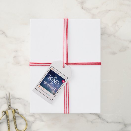Self Care Tip - Wees aardig voor jezelf Cadeaulabel (Met Touw)