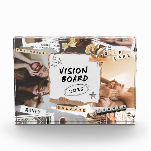 Self Care Vision Board Horizontaal blok Photoblock (Voorkant)
